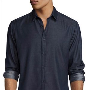 Theory Navy Button Down New With Tags